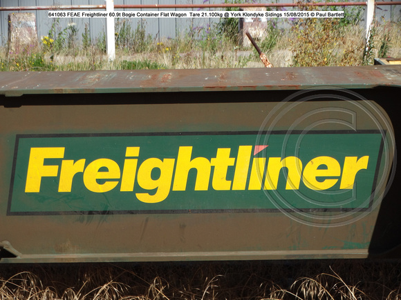 641063 FEAE Freightliner Bogie Container Flat Wagon @ York Klondyke Sidings 2015-08-15 © Paul Bartlett [5w]