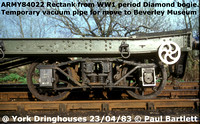 ARMY84022  bogie WW1 Retank @ York Dringhouses 83-04-23
