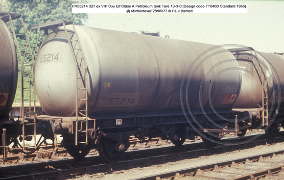 PR55214 Petroleum ex Elf VIP Class A tank @ Micheldever 77-05-28 � Paul Bartlett w