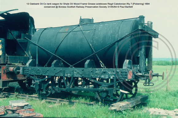 13 Oakbank Oil Co tank wagon for Shale Oil 1894 conserved @ Boness SRPS 84-05-31© Paul Bartlett w