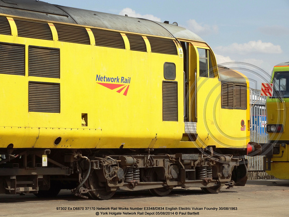 97302 Ex D6870 37170 Network Rail @ York Holgate Network Rail Depot 2014-08-05 � Paul Bartlett [5w]