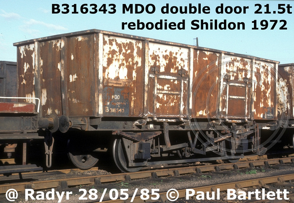 Paul Bartlett's Photographs | Britain's Railway Wagons | B316343 MDO