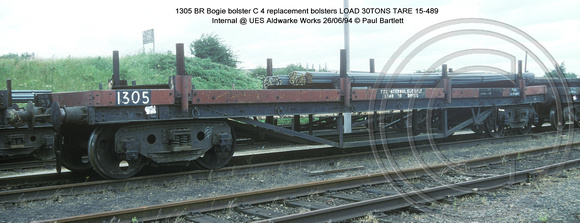 1305 BR Bogie bolster C Internal @ UES Aldwarke Works 94-06-26 � Paul Bartlett w