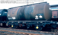 ESSO66337 [ex SMBP3273] 32.950t Class B LUBRICATION OIL Tank Esso Petroleum air brake Design code TT034L Regd BRD 1613 [Metro Cammel] 1965 @ Cardiff Dock 85-04-13 © Paul Bartlett W