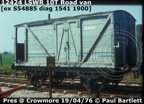 12424 LSWR Road van Cranmore 76-04-19