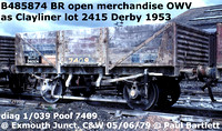 BR origin Clay liner open merchandise wagons OWV UCV ZGV