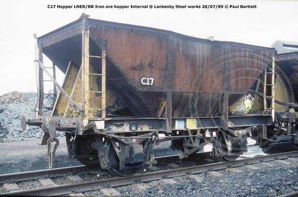 C17 LNER-BR Iron ore hopper @ Lackenby 89-07-28 © Paul Bartlett w
