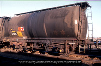 BRT57043 = BRT5575 Class B Charringtons Kerosene tank GAS OIL Double long-link suspension Air brake 1964 @ Thameshaven 86-01-25 © Paul Bartlett w