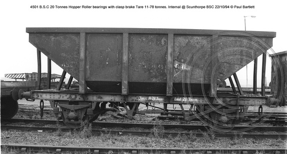 4501 Hopper Internal @ Scunthorpe BSC 94-10-22 � Paul Bartlett [2w]