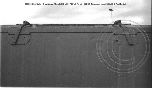 B55860B Light alloy @ Gloucester Loco 86-08-28 � Paul Bartlett [12w]
