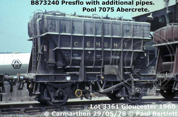 B873240 Presflo Abercrete pipes at Carmarthen 78-05-29