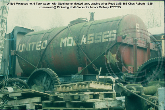 United Molasses no. 6 Tank wagon 1925 conserved @ North Yorkshire Moors Railway 93-02-17 © Paul Bartlett [1w]