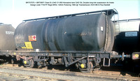 BRT57075 = BRT5607 Class B Kerosene tank GAS OIL Double long-link suspension Air brake 1965 @ Thameshaven 86-01-25 © Paul Bartlett w