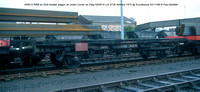400012 RRB ex SAA bolster wagon as under runner ex Diag SA001A Lot 3728 Ashford 1970 @ Scunthorpe 86-11-02 © Paul Bartlett w