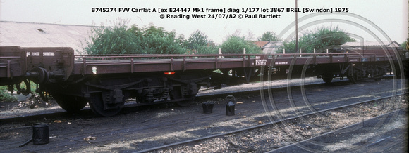 B745274 FVV Carflat A @ Reading West 82-07-24 © Paul Bartlett w