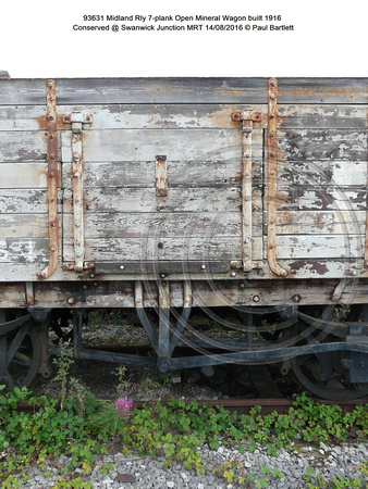 93631 Midland Rly 7-plank Open Mineral Wagon built 1916 Conserved @ Swanwick Junction MRT 2016-08-14 © Paul Bartlett [3w]