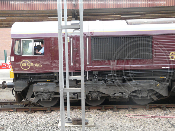 66743 [ex 66842, 66407] Belmond Royal Scotsman [classification JT42CWR Works No 20038515-7 built 2003] @ York Station sidings 2016-08-09 © Paul Bartlett [03w]