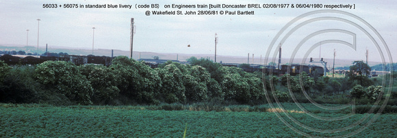 56033   56075 on Engineers train @ Wakefield St. John 81-06-28 � Paul Bartlett [2w]