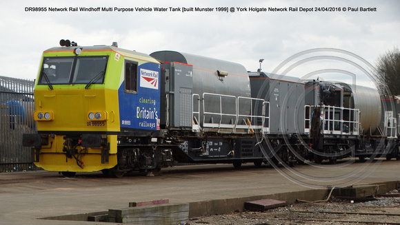 DR98955 Network Rail Windhoff Multi Purpose Vehicle Water Tank [built Munster 1999] @ York Holgate Network Rail Depot 2016-04-24 © Paul Bartlett [1w]