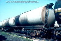 PP85219 = ex 219 Philips Petroleum Bogie Petroleum tank wagon Gloucester bogie Design code TE022H Chas Roberts [1970] @ Stoke Wagon Repairs 83-08-10 © Paul Bartlett w