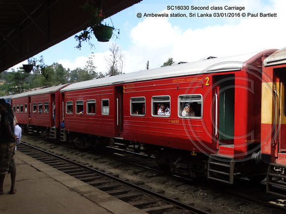 SC16030 Second class Carriage @ Ambewela station, Sri Lanka 2016-01-03 © Paul Bartlett [2w]
