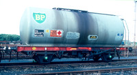 BPO67282 [= SMBP894] TTA 32.3t Class A Petroleum Tank wagon air brake Design code TT088P @ Margham 86-08-24 © Paul Bartlett w