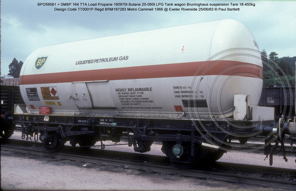 BPO59561 = SMBP 164 LPG Tank wagon @ Exeter Riverside 83-06-25 � Paul Bartlett w
