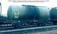BPO67265 = SMBP852 TTA 32.92t Class A Petroleum Tank wagon air brake Design code TT088P BRW 514 Powell Duffryn 1967 @ Mossend 84-05-28 © Paul Bartlett w