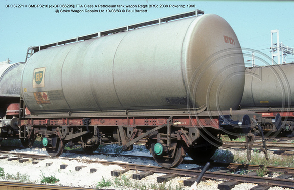 BPO37271 = SMBP3210 [exBPO66295] TTA Class A @ Stoke Wagon Repairs Ltd 83-08-10 � Paul Bartlett w