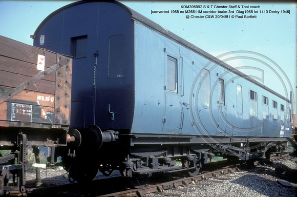 KDM395992 S & T Chester Staff & Tool coach @ Chester C&W 81-04-20 � Paul Bartlett w