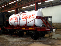 M44018 [ex041961] LMS 2000 g milk tank wagon 1937 -8 [Diag 1992 Lot 425 & 1077] conserved @ Matthew Kirtley Building Swanwick Junction MRT 2016-05-21 © Paul Bartlett [4w]