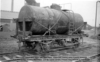 SMBP2065 tank wagon with Steel frame, riveted tank, bracing wires Built 1915 @ Tunnel Cement, Pitstone Tring 26-01-91 © Paul Bartlett [01w]