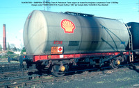 SUKO67208 = SMBP854 32-400kg Class A Petroleum Tank wagon air brake Design code TT088Y BRW 516 Powell Duffryn 1967 @ Temple Mills 89-04-15 © Paul Bartlett w