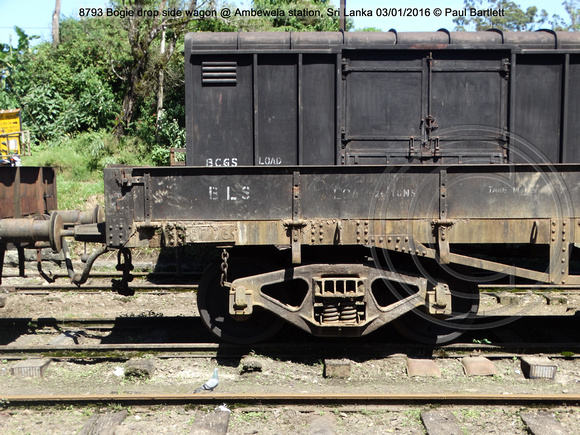 8793 Bogie drop side wagon @ Ambewela station, Sri Lanka 2016-01-03 © Paul Bartlett [2w]