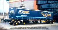 83 70 479 8 025-0 Bogie Intermodal wagon for Tiphook Piggyback road trailer Diag. no. E736 built Rautaruukki, Finland 1992 @ York National Railway Museum 1993-02-18 © Paul Bartlett w