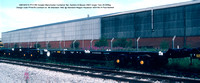 GMC92515 PFA Greater Manchester Container flat, Sambre & Meuse VNH1 bogie Design code PF007B Contract no. 88 Standard 1982 @ Standard Wagon Heywood 82-07-18 © Paul Bartlett [4w]