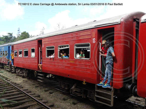 TC16012 E class Carriage @ Ambewela station, Sri Lanka 2016-01-03 © Paul Bartlett [2w]
