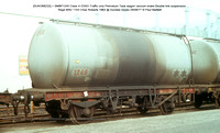 [SUKO68232] = SMBP1240 Class A ESSO Traffic only Petroleum Tank wagon vacuum brake Double link suspension Regd BRD 1103 Chas Roberts 1964 @ Dundee Docks 77-08-29 © Paul Bartlett w