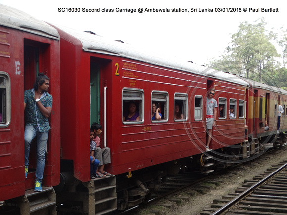 SC16030 Second class Carriage @ Ambewela station, Sri Lanka 2016-01-03 © Paul Bartlett [1w]