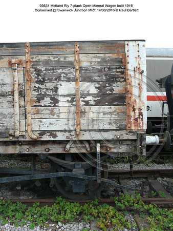 93631 Midland Rly 7-plank Open Mineral Wagon built 1916 Conserved @ Swanwick Junction MRT 2016-08-14 © Paul Bartlett [4w]