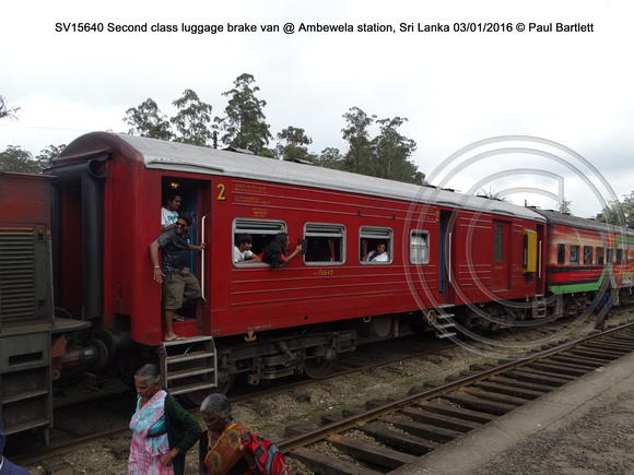 SV15640 Second class luggage brake van @ Ambewela station, Sri Lanka 2016-01-03 © Paul Bartlett [1w]