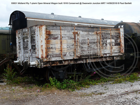 93631 Midland Rly 7-plank Open Mineral Wagon built 1916 Conserved @ Swanwick Junction MRT 2016-08-14 © Paul Bartlett [0w]