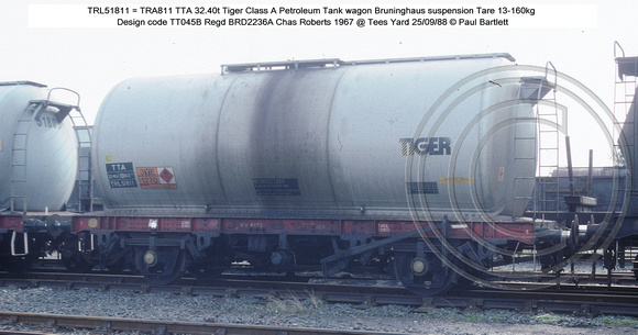 TRL51811 = TRA811 TTA Class A Petroleum @ Tees Yard 88-09-25 � Paul Bartlett w