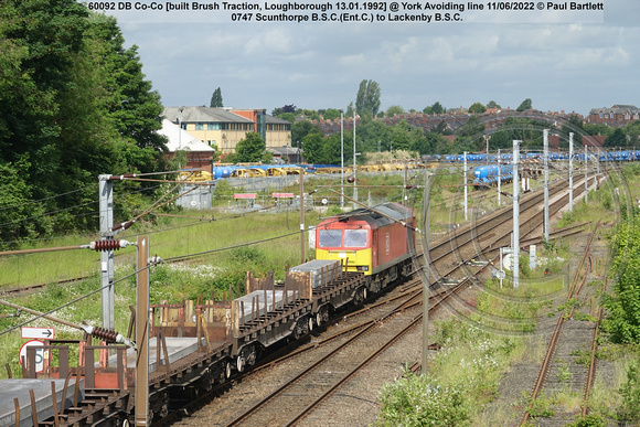 60092 DB Co-Co [built Brush Traction, Loughborough 13.01.1992] @ York Avoiding line 2022-06-11 © Paul Bartlett [4w]