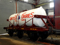 M44018 [ex041961] LMS 2000 g milk tank wagon 1937 -8 [Diag 1992 Lot 425 & 1077] conserved @ Matthew Kirtley Building Swanwick Junction MRT 2016-05-21 © Paul Bartlett [3w]