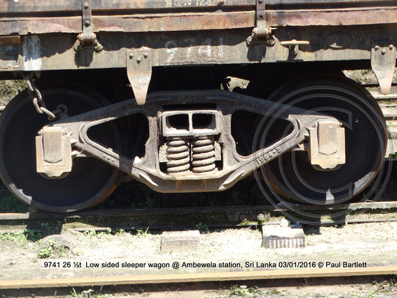 9741 26 ½t  Low sided sleeper wagon @ Ambewela station, Sri Lanka 2016-01-03 © Paul Bartlett [6w]