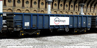 502020 MJA 78.7t GBRf Bogie Open Box Wagon (Twin-Sets) Tare 28-840kg [Des. Code MJ001A Greenbrier (Poland) 2003-2004] @ York station 2023-07-05 © Paul Bartlett w