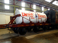 M44018 [ex041961] LMS 2000 g milk tank wagon 1937 -8 [Diag 1992 Lot 425 & 1077] conserved @ Matthew Kirtley Building Swanwick Junction MRT 2016-05-21 © Paul Bartlett [2w]