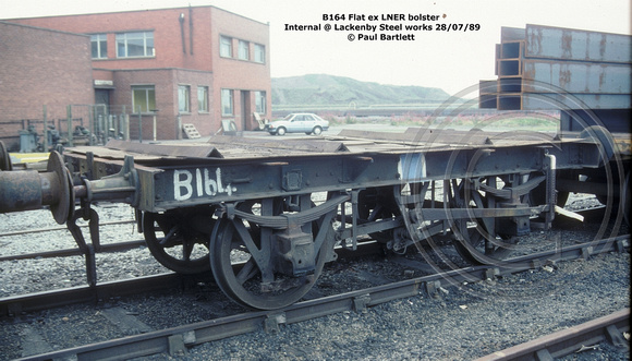B164 ex LNER bolster @ Lackenby 89-07-28 © Paul Bartlett w