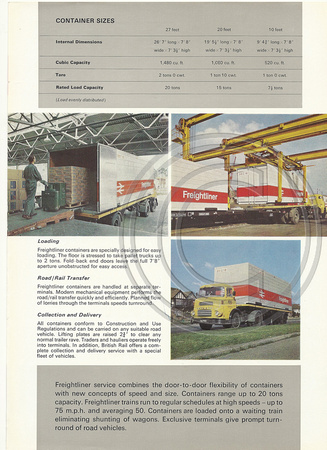 Freightliner Covered Containers leaflet c1966 side 2 © Paul Bartlett collection